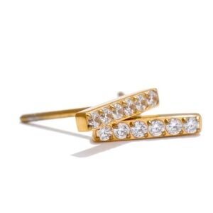 Silver Bar Earrings Stainless Steel